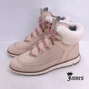 Cole Haan Zerogrand Omni Lace Up Hinking Boot Womens Size 10 W22529 Pink